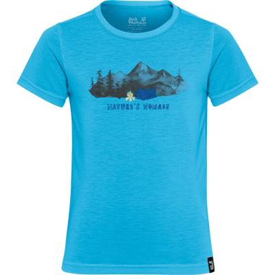 Jack Wolfskin Kids' Hiking Graphic T Empire Blue, 140 Jack Wolfskin Kids' Hiking Graphic T Empire Blue, 140