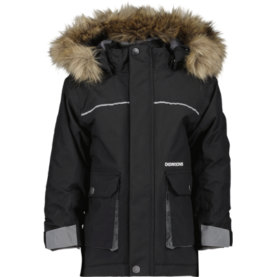 Didriksons Kids' Kure Parka 6 Black, 80 Didriksons Kids' Kure Parka 6 Black, 80