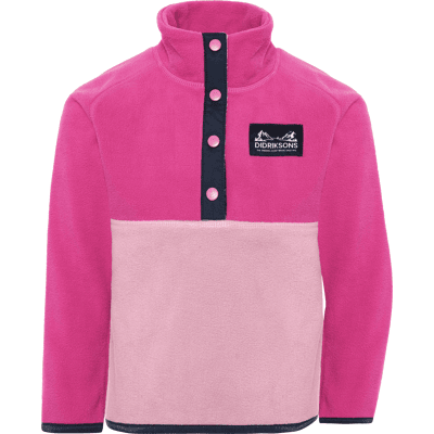 Didriksons Kids' Monte Half Button Cactus Pink, 80 Didriksons Kids' Monte Half Button Cactus Pink, 80
