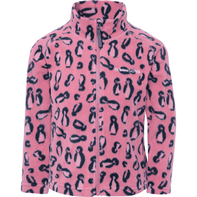 Didriksons Kids' Monte Printed Full-Zip Penguino Pink, 110 Didriksons Kids' Monte Printed Full-Zip Penguino Pink, 110