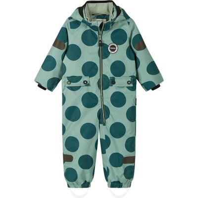 Reima Kids' Waterproof Overall Marte Mid Stone Green-Aop, 80 Reima Kids' Waterproof Overall Marte Mid Stone Green-Aop, 80