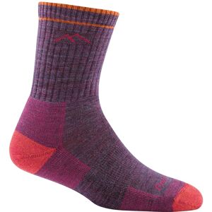 Darn Tough Women's Hiker Micro Crew Midweight Hiking Sock Cushion Plum Heather 35-38, Plum Heather