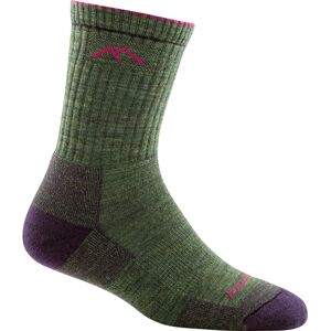 Darn Tough Women's Hiker Micro Crew Midweight Hiking Sock Cushion Moss Heather 35-38, Moss Heather