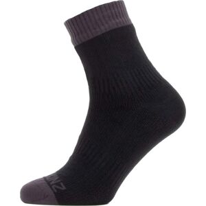 Sealskinz Waterproof Warm Weather Ankle Length Sock Black/Dark Grey XL, Black/Grey