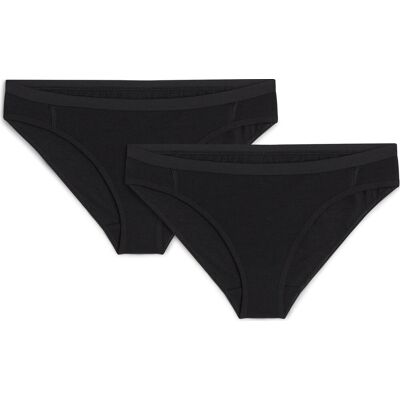 Icebreaker Women's Merino 150 Siren Bikini 2-Pack Black, XS Icebreaker Women's Merino 150 Siren Bikini 2-Pack Black, XS