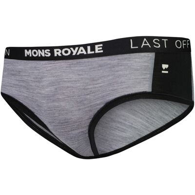 Mons Royale Women's Sylvia Boyleg Grey Heather / Black, XL Mons Royale Women's Sylvia Boyleg Grey Heather / Black, XL