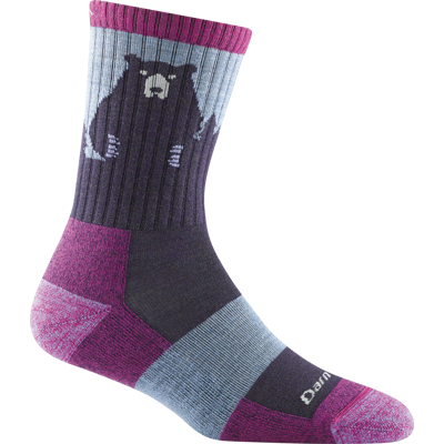 Darn Tough Women's Bear Town Micro Crew Light Cushion Purple, S (35-37.5) Darn Tough Women's Bear Town Micro Crew Light Cushion Purple, S (35-37.5)