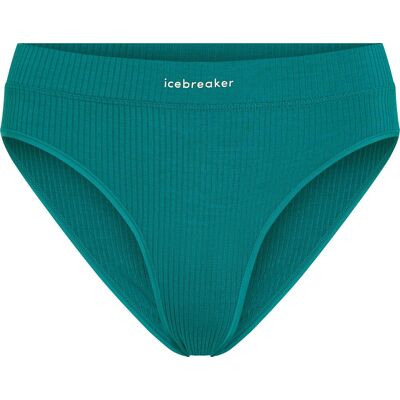 Icebreaker Women's Merino Rib Lotus Hipster Tidal Teal, L Icebreaker Women's Merino Rib Lotus Hipster Tidal Teal, L