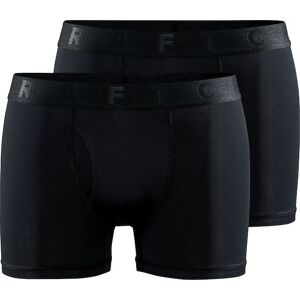 Craft Men's Core Dry Boxer 3-Inch 2-Pack Black XL, Black