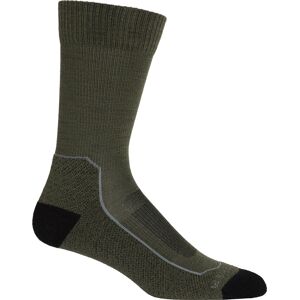 Icebreaker Men's Merino Hike+ Light Crew Socks LODEN/BLACK/GRITSTONE HTHR S, LODEN/BLACK/GRITSTONE HTHR