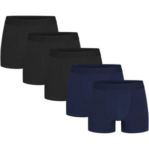 Gridarmor Men's Steine 5p Cotton Boxers 2.0 Black/Blue M, Black/Blue