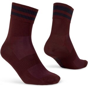 Gripgrab Original Stripes Crew Socks Dark Red L (44-47), Dark Red