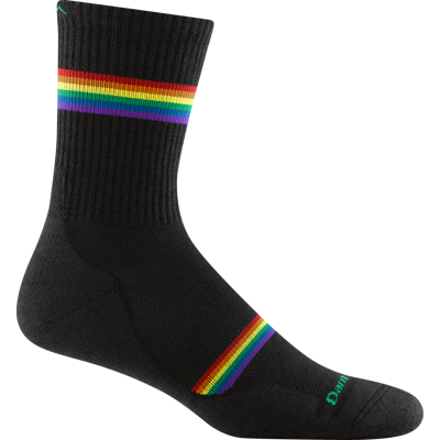 Darn Tough Men's Prism Micro Crew Lightweight Running Sock with Cushion Black, XL (46-49.5) Darn Tough Men's Prism Micro Crew Lightweight Running Sock with Cushion Black, XL (46-49.5)