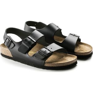 Birkenstock Unisex Milano Natural Leather Regular Black 45, Black