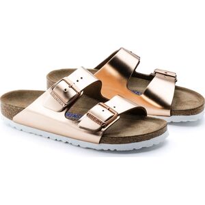 Birkenstock Women's Arizona Soft Footbed Lena Metallic Copper 38, Metallic Copper