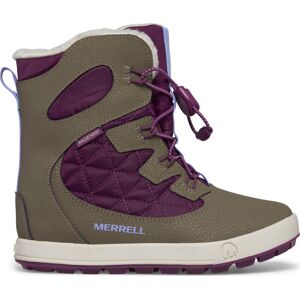 Merrell Juniors' Snow Bank 4.0 Waterproof Truffle/plum Cozy, 29 Merrell Juniors' Snow Bank 4.0 Waterproof Truffle/plum Cozy, 29