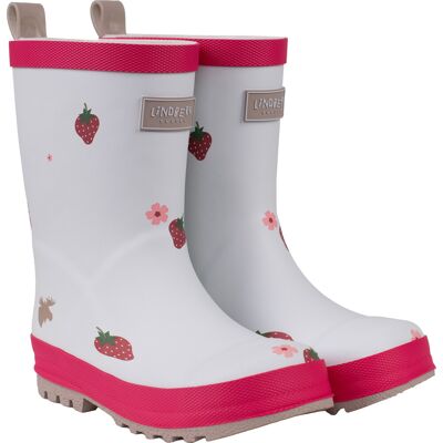 Lindberg Kids' Sjövild Rubber Boot White/pink, 28 Lindberg Kids' Sjövild Rubber Boot White/pink, 28