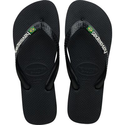 Havaianas Kids' Brazil Logo Black/black, 31/32 Havaianas Kids' Brazil Logo Black/black, 31/32