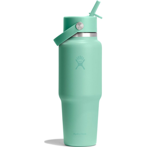 Hydro Flask 946 ml Wide Mouth Travel Bottle with Flex Straw Cap Mermaid Green, 0.946 L Hydro Flask 946 ml Wide Mouth Travel Bottle with Flex Straw Cap Mermaid Green, 0.946 L