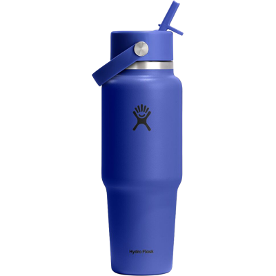 Hydro Flask 946 ml Wide Mouth Travel Bottle with Flex Straw Cap Capri Blue, 0.946 L Hydro Flask 946 ml Wide Mouth Travel Bottle with Flex Straw Cap Capri Blue, 0.946 L