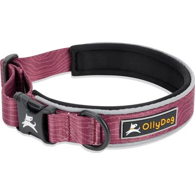 OllyDog Flagstaff Reflective Comfort Collar Rosewood, L OllyDog Flagstaff Reflective Comfort Collar Rosewood, L