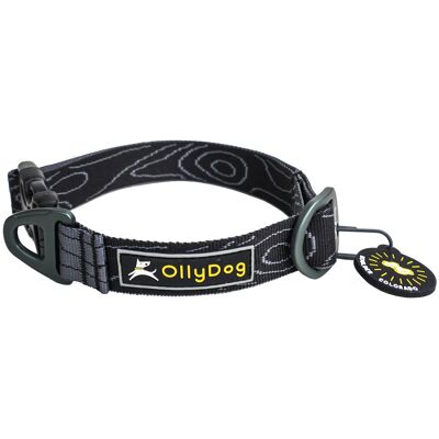 OllyDog Flagstaff Hundehalsbånd - Raven Bark - Justerbar & Holdbar OllyDog Flagstaff Hundehalsbånd - Raven Bark - Justerbar & Holdbar