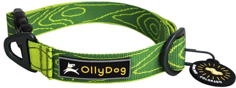 OllyDog Flagstaff Collar Grøn Grøn Medium OllyDog Flagstaff Collar Grøn Grøn Medium