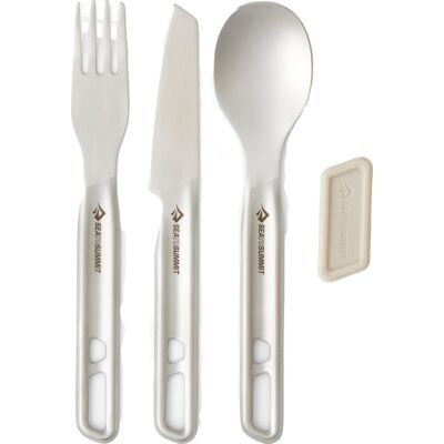 Sea To Summit Detour SS Utensil Set 4pc Stainless Steel Grey, OneSize Sea To Summit Detour SS Utensil Set 4pc Stainless Steel Grey, OneSize