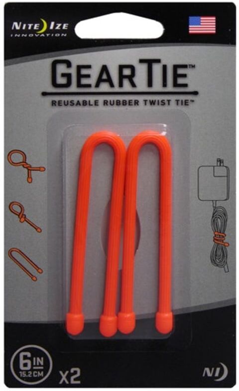 Nite Ize Gear Tie 6 Orange Orange 6 Nite Ize Gear Tie 6 Orange Orange 6