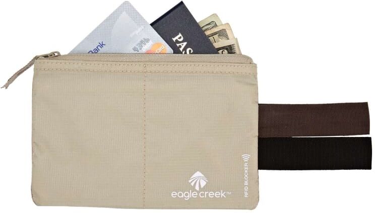 Eagle Creek RFID Blocker Hidden Pocket Beige Beige OneSize Eagle Creek RFID Blocker Hidden Pocket Beige Beige OneSize