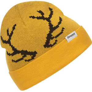 Bergans Kids' Antlers Beanie Light Golden Yellow/Black OneSize, Light Golden Yellow/Black