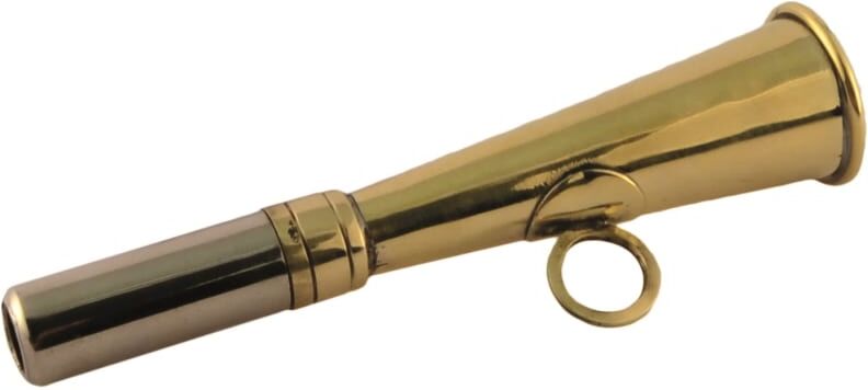 Grey Oak Hunting Horn 16 cm Metal Metal OneSize Grey Oak Hunting Horn 16 cm Metal Metal OneSize