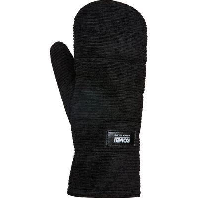Kombi Women's Corduroy Mittens Black, S Kombi Women's Corduroy Mittens Black, S