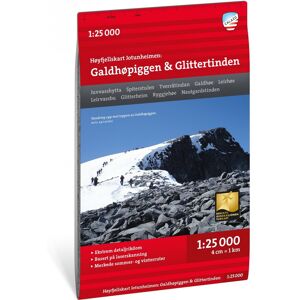 Calazo förlag Høyfjellskart Jotunheimen: Galdhøpiggen & Glittertinden 1:25 000 NoColour OneSize, NoColour