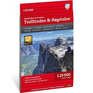 Calazo förlag Høyfjellskart Romsdalen: Trolltinden & Høgstolen 1:25 000 NoColour OneSize, NoColour
