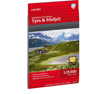 Calazo förlag Høyfjellskart Jotunheimen: Tyin & Filefjell 1:25.000 NoColour OneSize, NoColour