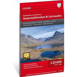 Calazo förlag Høyfjellskart Jotunheimen: Smørstabbstindan & Leirvassbu 1:25.000 NoColour OneSize, NoColour