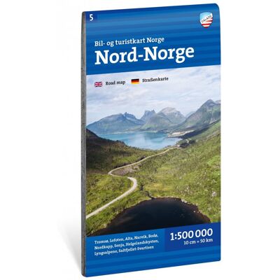 Calazo förlag Nord-Norge 1:500 000 Road map, 1:500 000 Calazo förlag Nord-Norge 1:500 000 Road map, 1:500 000