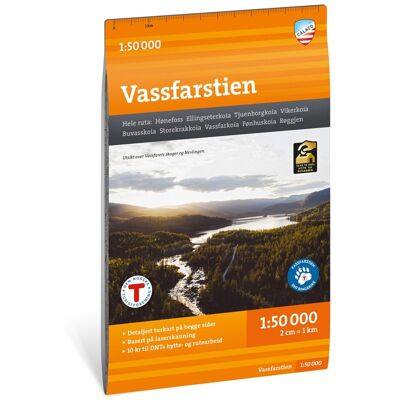 Calazo förlag Vassfarstien 1:50 000 Hiking map, 1:50 000 Calazo förlag Vassfarstien 1:50 000 Hiking map, 1:50 000