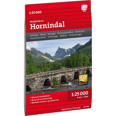 Calazo förlag Hornindal 1:25 000 Alpine map, 1:25 000 Calazo förlag Hornindal 1:25 000 Alpine map, 1:25 000