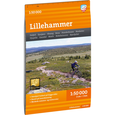 Calazo förlag Lillehammer 1:50 000 Hiking map, 1:50 000 Calazo förlag Lillehammer 1:50 000 Hiking map, 1:50 000