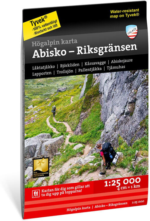 Calazo förlag Högalpin Karta Abisko & Riksgränsen  OneSize