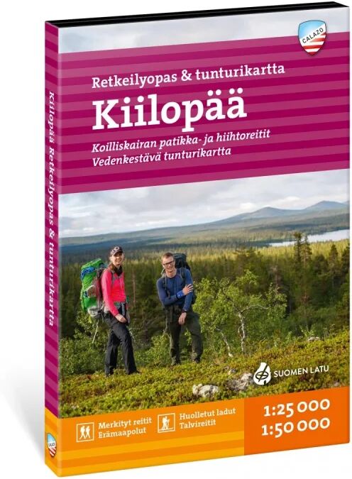 Calazo förlag Kiilopää - Retkeilyopas & tunturikartta Pink Pink OneSize