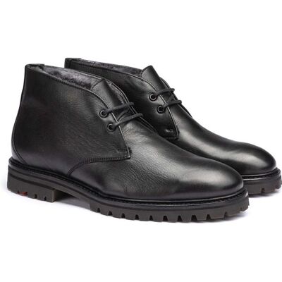 Lloyd Oxford Herre Støvle Med Lammeskind Black Str. 4 Lloyd Oxford Herre Støvle Med Lammeskind Black Str. 4