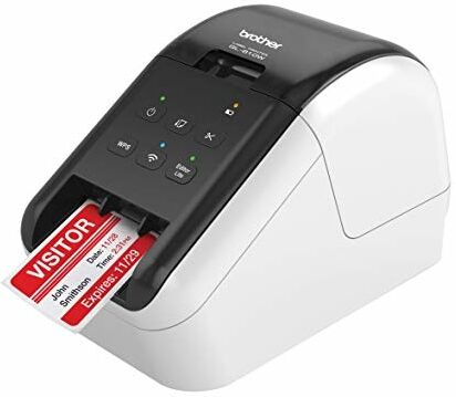 Brother Ql-810w Labelprinter Med Usb, Wi-Fi Og Airprint Op Til 62mm Etiketter Brother Ql-810w Labelprinter Med Usb, Wi-Fi Og Airprint Op Til 62mm Etiketter