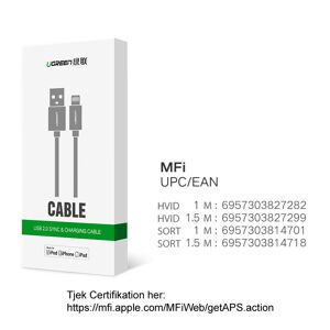 Ugreen Usb 2.0 Lightning Kabel 1m (Mfi)