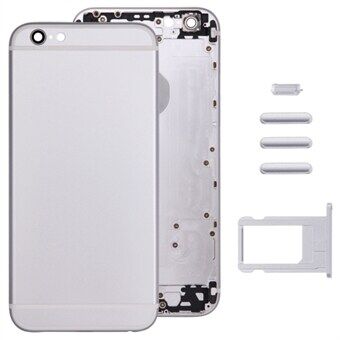 24hshop Komplet Cover iPhone 6 - Batteridæksel / Simkort-holder / Knapper - Sølv