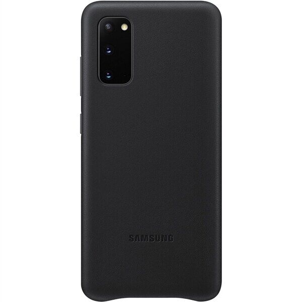 24hshop Samsung Leather Cover Galaxy S20 - Sort