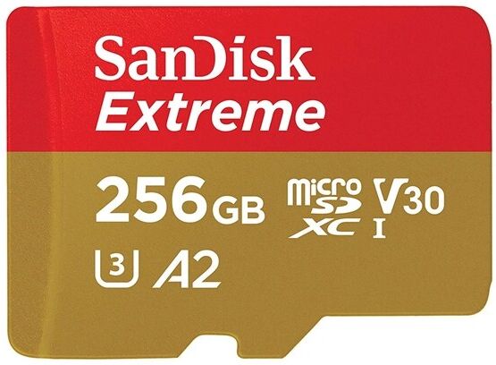 SanDisk Extreme MicroSDXC 256GB R160M/W60 U3 4K A2 SanDisk Extreme MicroSDXC 256GB R160M/W60 U3 4K A2
