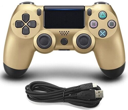 24hshop Gamepad i guld til Sony Playstation 4 / PS4 - Kabel tilsluttet